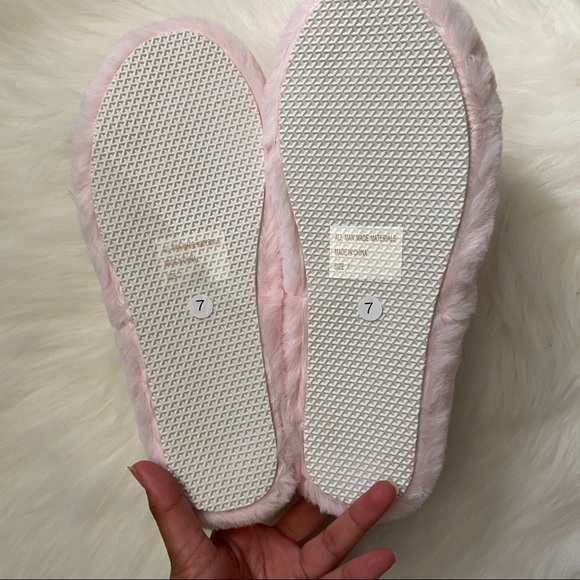 PINK Furry Sling Back Slipper Sandal - Picture 3 of 5